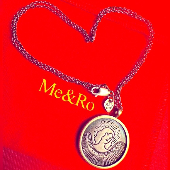 WOW POSHMARK - Authentic Me & Ro 10K Gold & Sterling Angel Charm Necklace - Picture 6 of 15
